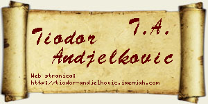 Tiodor Anđelković vizit kartica